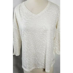 Chicos Zenergy Womens Top Size 2 Large Metallic